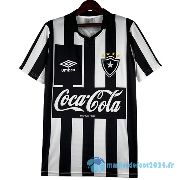 Nouveau Domicile Maillot Botafogo Retro 1992 Noir Blanc