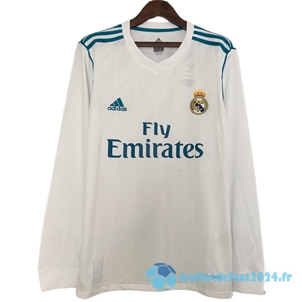 Nouveau Domicile Manches Longues Real Madrid Retro 2017 2018 Blanc