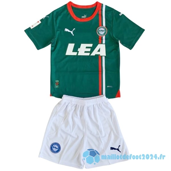 Nouveau Exterieur Conjunto De Enfant Alavés 2023 2024 Vert Blanc