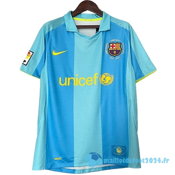 Nouveau Exterieur Maillot Barcelona Retro 2007 2008 Bleu