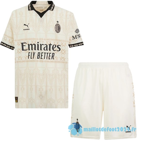 Nouveau Fourth Conjunto De Homme AC Milan 2023 2024 Jaune