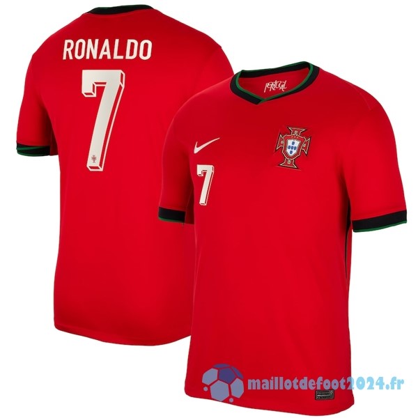 Nouveau NO.7 Ronaldo Thailande Domicile Maillot Portugal 2024 Rouge