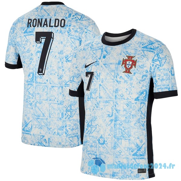 Nouveau NO.7 Ronaldo Thailande Exterieur Maillot Portugal 2024 Bleu