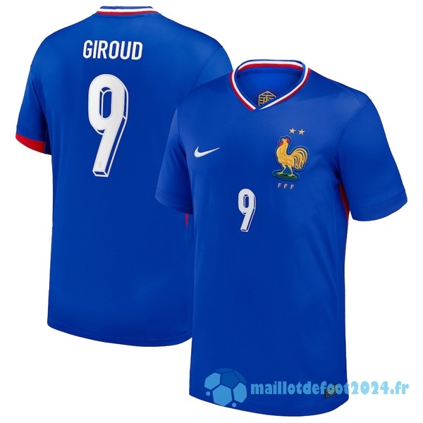 Nouveau NO.9 Giroud Thailande Domicile Maillot France 2024 Bleu