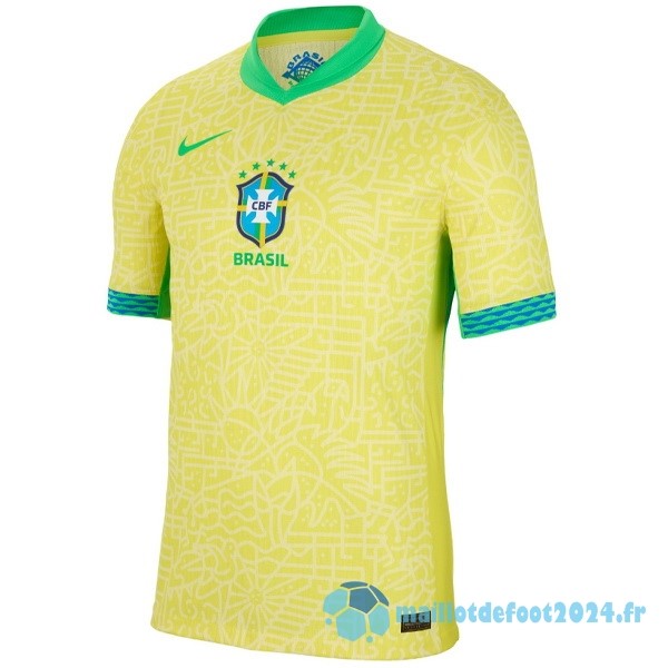 Nouveau Thailande Domicile Maillot Brésil 2024 Jaune