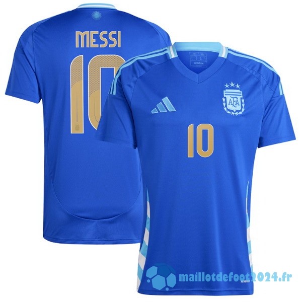 Nouveau Thailande NO.10 Messi Exterieur Maillot Argentine 2024 Bleu