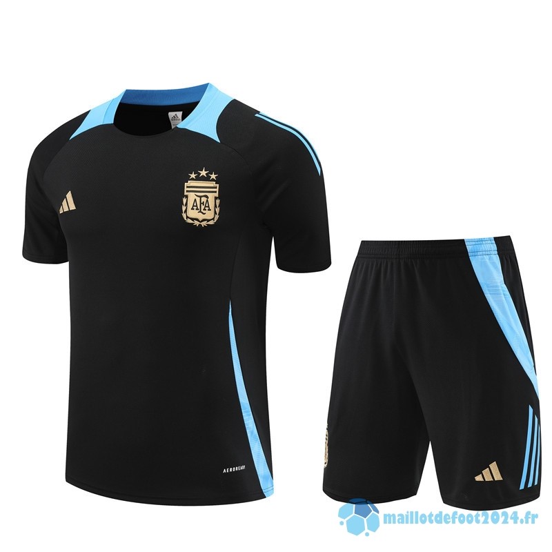 Nouveau Entrainement Ensemble Complet Argentine 2024 Noir III Bleu