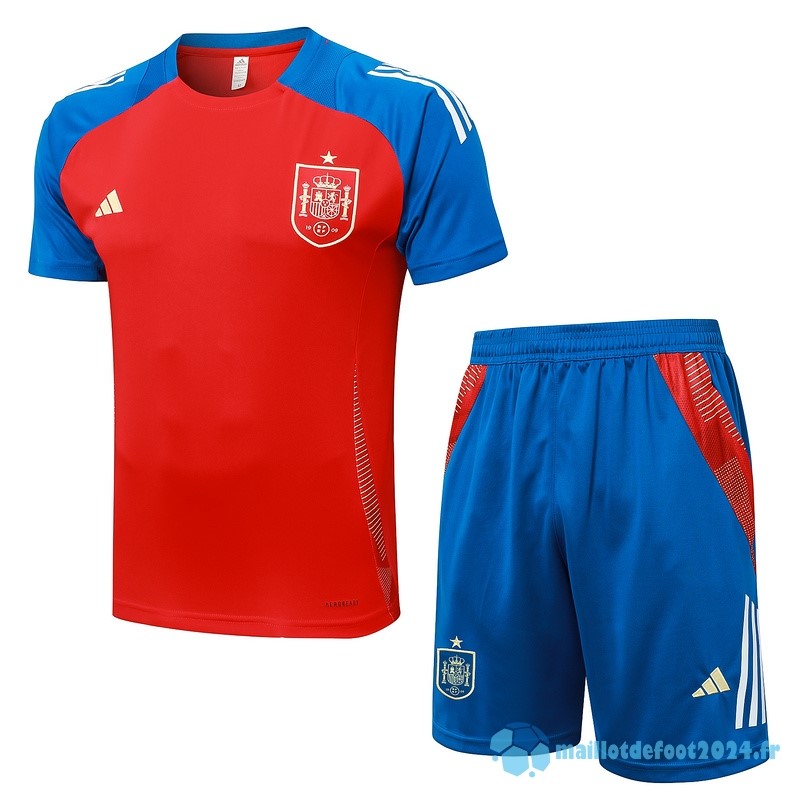 Nouveau Entrainement Ensemble Complet Espagne 2024 Bleu Rouge