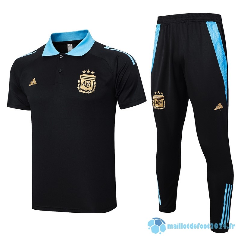 Nouveau Thailande Ensemble Complet Polo Argentine 2024 Noir Bleu